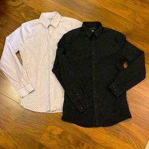 2 button up shirts size M, EUC
